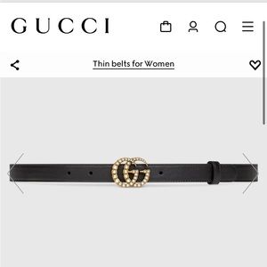 GUCCI GG MARMONT PEARL LEATHER BELT (NEVER USED)